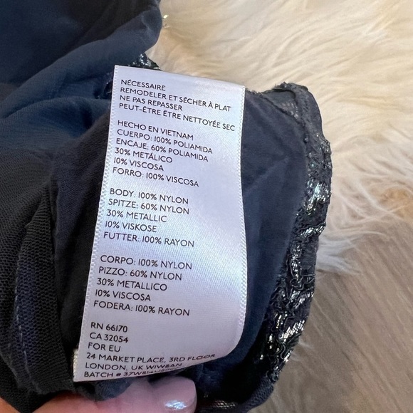 Urban Outfitter Mesh Silver Sparkly Crop Top - Picture 8 of 11